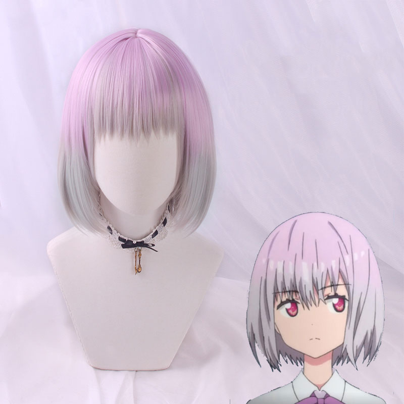SSSS.GRIDMAN　グリッドマン　新条アカネ　コスプレウイッグ　かつら　ピンク　混色　ミニボブ