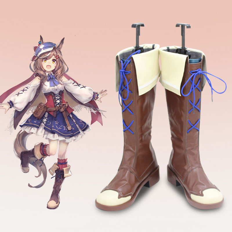 ウマ娘 プリティーダービー　マチカネタンホイザ　コスプレ用　ブーツ　長靴　ブラウン　オーダーメイド