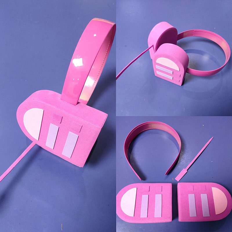 重音テト　ヘッドホン　コスプレ　道具　ピンク色　小物　かわいい