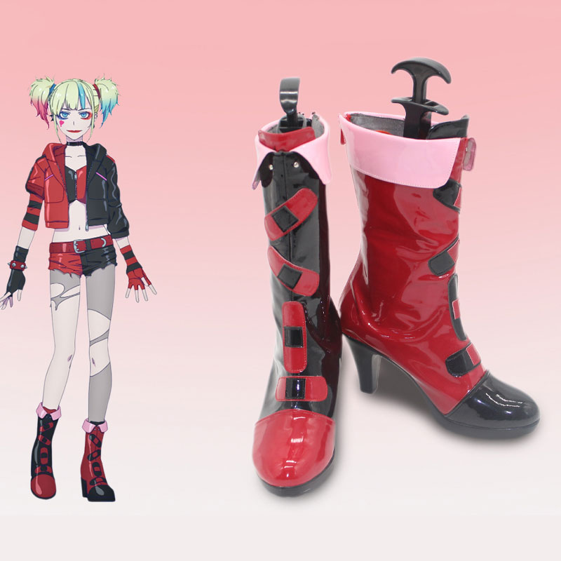 異世界スーサイド?スクワッド　ハーレイ?クイン　ブーツ　コスプレ　長靴　Harley Quinn　ハロウィン