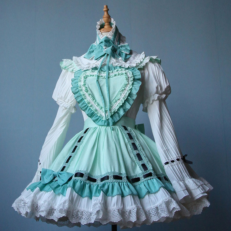 パンティ&ストッキングwithガーターベルトストッキング コスプレ衣装 かわいい ペパーミントグリーン ロリータ メイド服