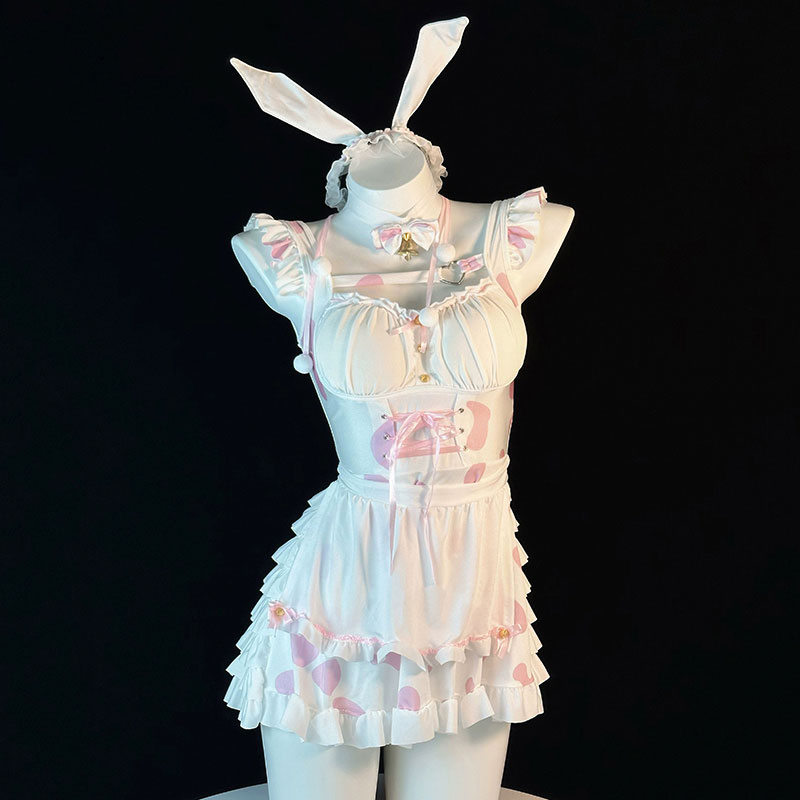 メイド服 コスプレ衣装 バニーガール ストッキング かわいい いちゃつきセット ワンピース