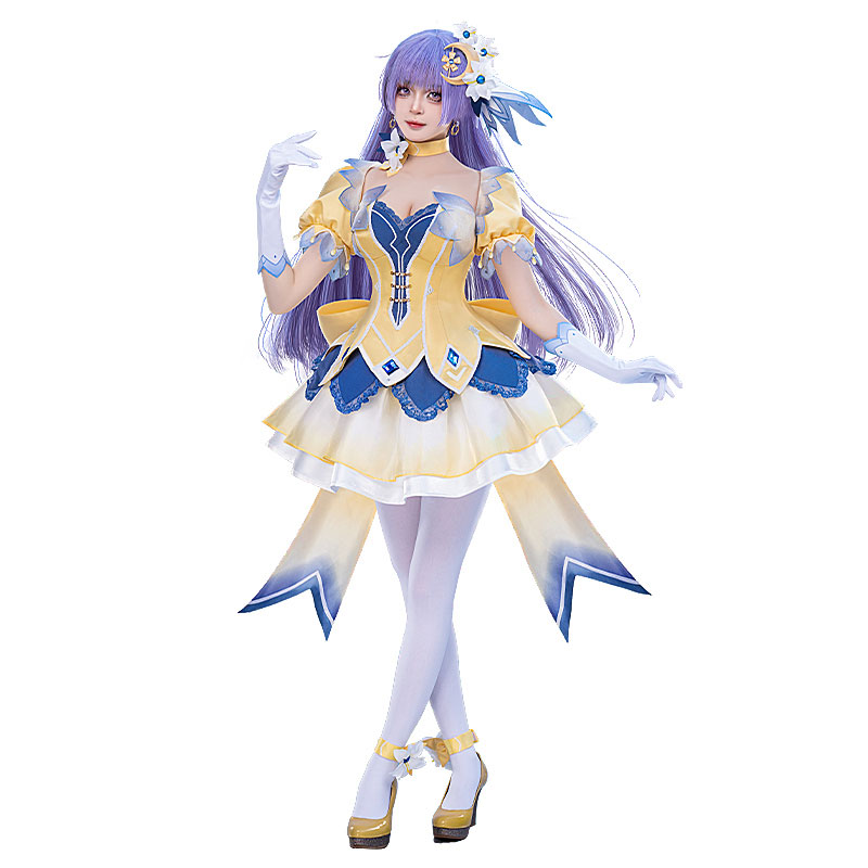 デート·ア·ライブ 誘宵美九 コスプレ衣装 かわいい リボン スカート 二次元