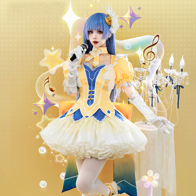 デート·ア·ライブ 誘宵美九 コスプレ衣装 かわいい リボン スカート 霊装