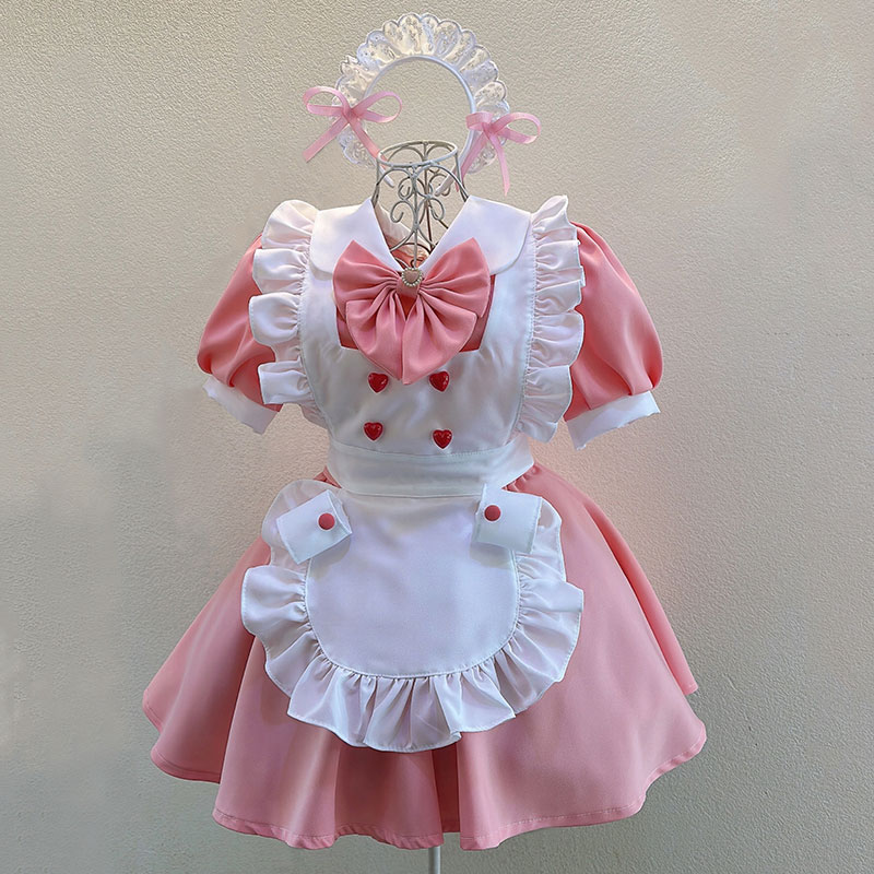 メイド服 コスプレ衣装 撮影 コスチューム ピンク かわいい