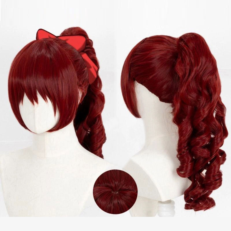 ペルソナ5 （PERSONA） 芳澤かすみ コスプレかつら ヘアネット ワインレッド かわいい