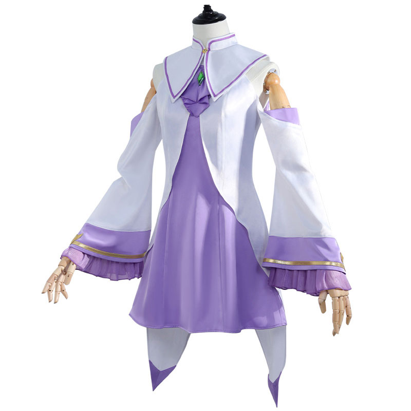 Re:ゼロから始める異世界生活 エミリア コスプレ衣装 撮影 かわいい コスチューム 聖域服