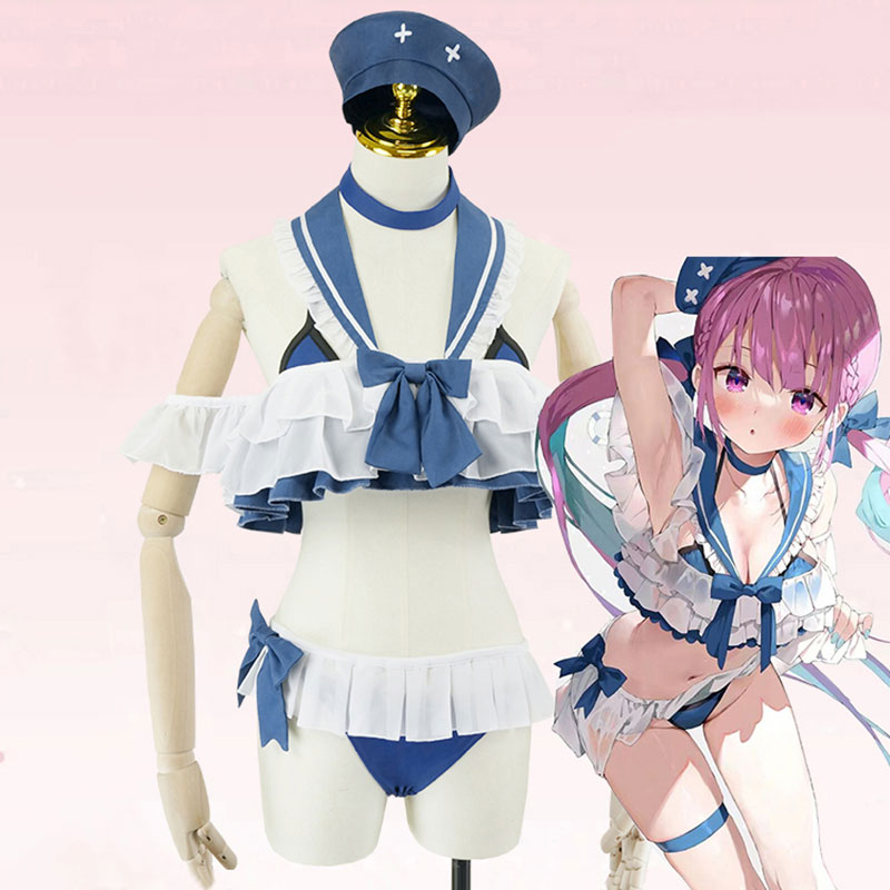 hololive Vtuber  ホロライブ 湊あくあ コスプレ衣装 撮影 水着 かわいい コスチューム