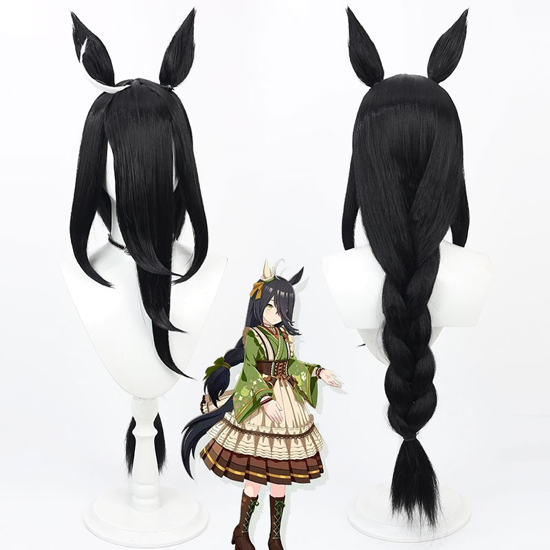 ウマ娘 プリティーダービー マンハッタンカフェ コスプレかつら 黒い耳 撮影 かわいい