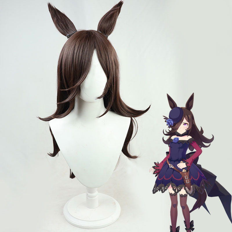 ウマ娘 プリティーダービー Pretty Derby ライスシャワー コスプレかつら しっぽ 撮影 かわいい