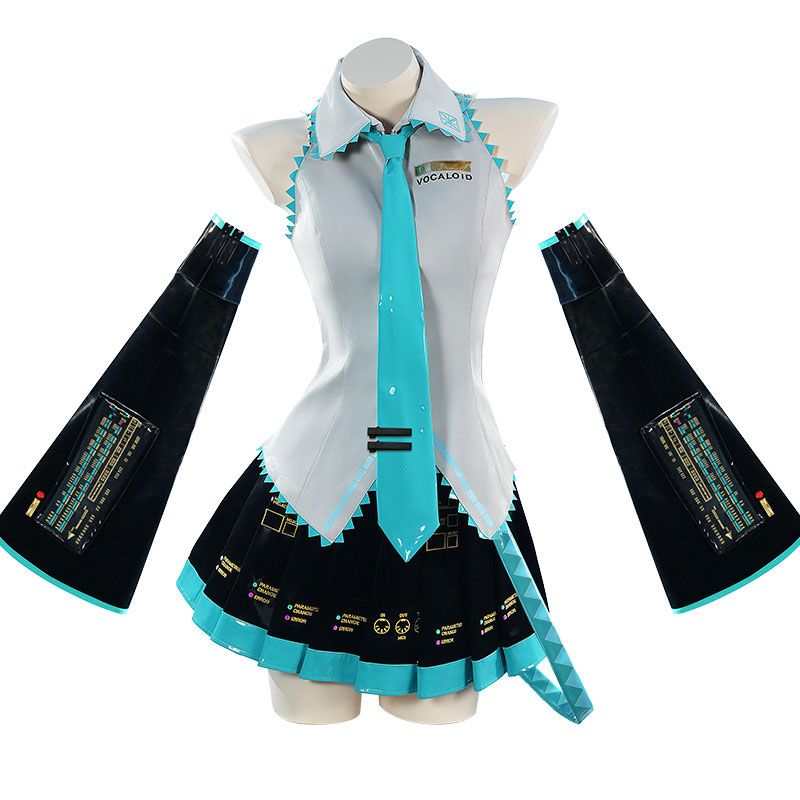 ボーカロイド VOCALOID 初音ミク MIKU V2 公式服 リーズ風 コスプレ衣装 かわいい 撮影 スカート コスチューム