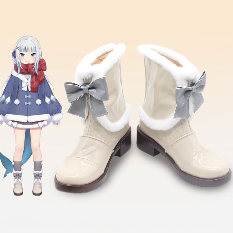 Vtuber Hololive-EN　ホロライブ　がうる・ぐら　Gawr Gura コスプレ靴 オーダーメイド 撮影 かわいい