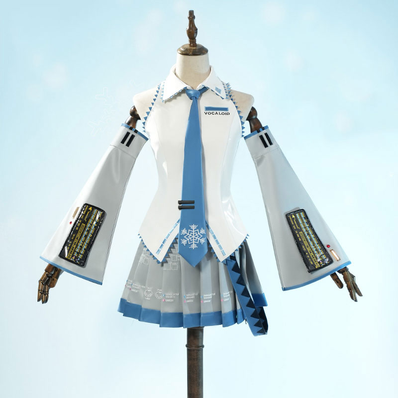 ボーカロイド VOCALOID 初音ミク 雪ミク2010 SNOW MIKU 公式服 コスプレ衣装 発光 スカート 撮影 コスチューム かわいい