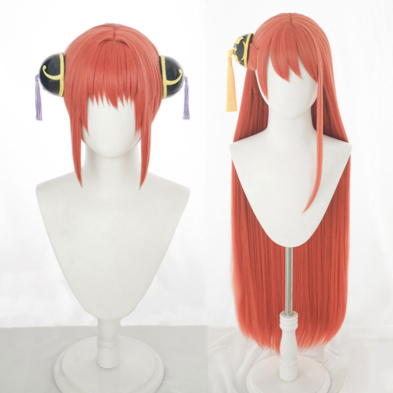 銀魂 神楽（かぐら） コスプレかつら 赤い 撮影 かわいい