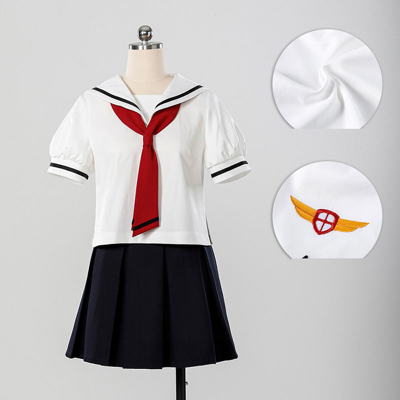 カードキャプターさくら 私立友枝小学校女子制服 夏服 木之本桜（きのもと さくら）コスプレ衣装　スカート 撮影 コスチューム かわいい