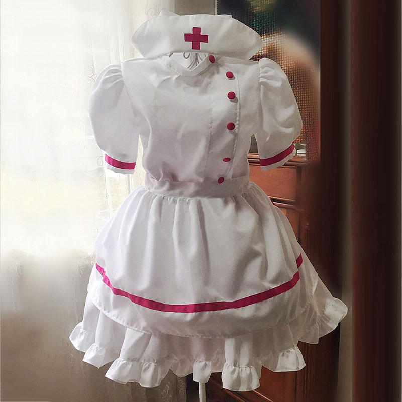 ナース服 メイド服 荷葉フリル スカート コスプレ衣装 セクシー ハロウィン