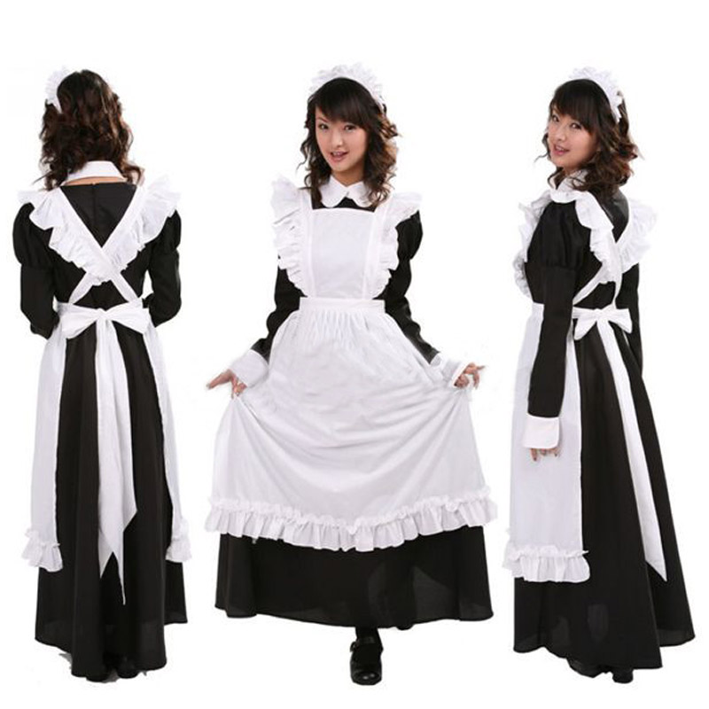 正統派メイド服 長袖 厚手コスチューム衣装！！！