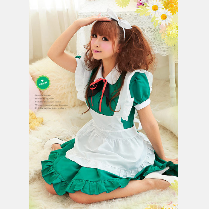 メイド服 ゴスロリ ブルー コスプレ衣装    制服 コスチューム コスプレ衣装