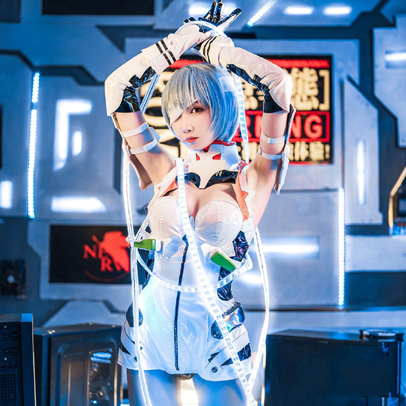 新世紀エヴァンゲリオン　綾波レイ　ボディースーツ　白　コスプレ衣装