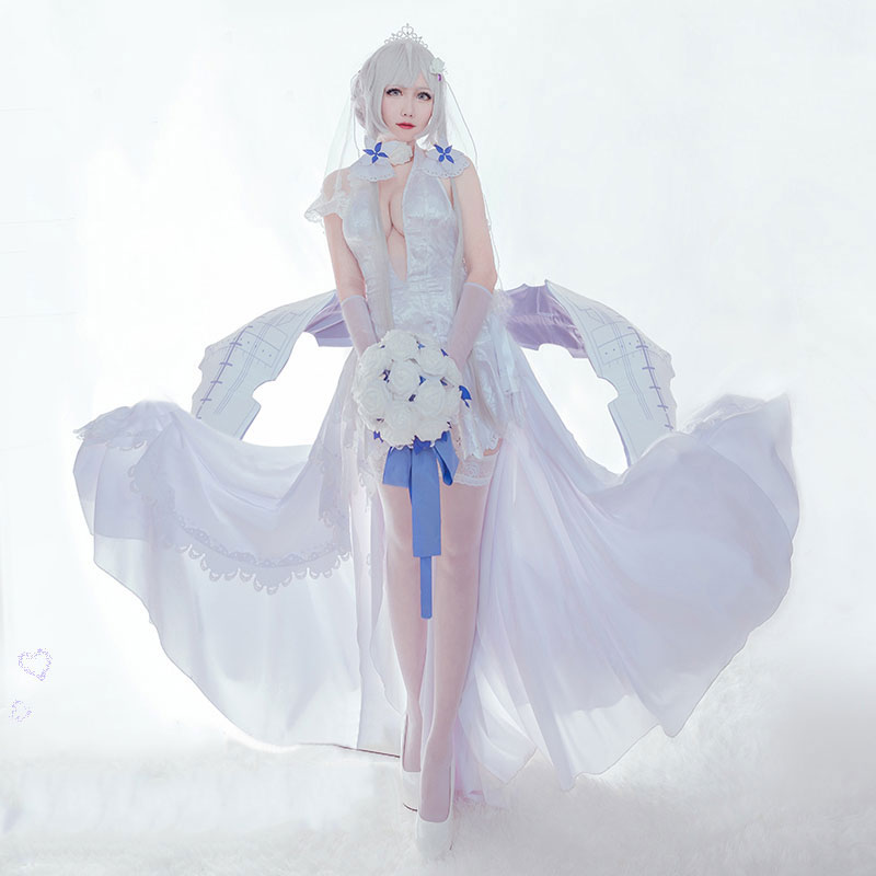 アズールレーン　イラストリアスウェディングドレス　 アニメ コスチューム Cosplay