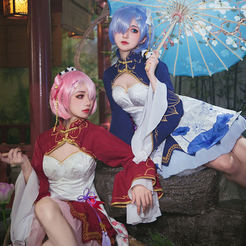 Re:ゼロから始める異世界生活　ラム　レム　チャイナドレス　フルセット コスプレ衣装